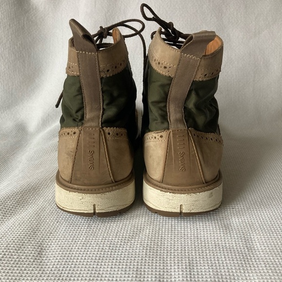 Swims Mens Green Tan Charles High Top Lace Up Water Resistant Size 10 - Picture 4 of 9